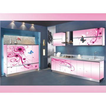 Rta Pink L Shape Kitchen Cabinet